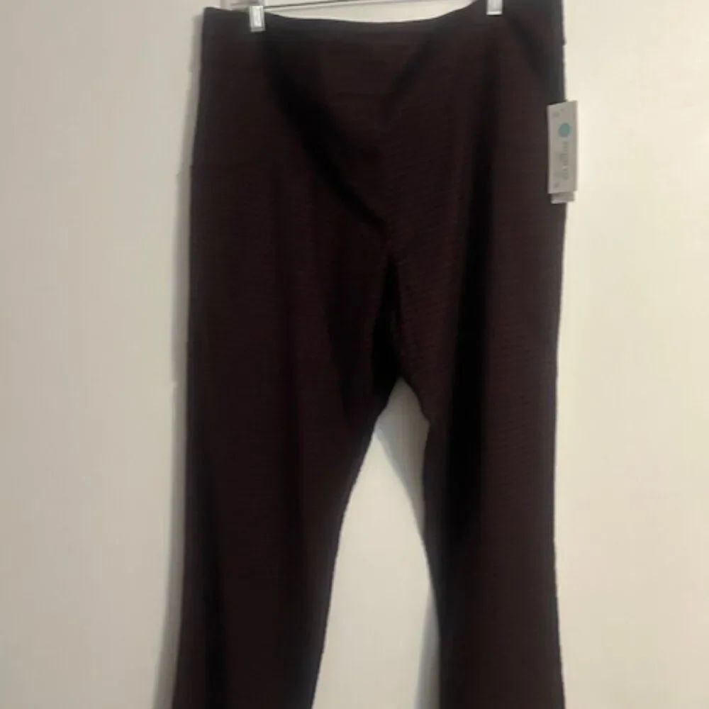Erica Taylor Gabrielle Printed Jacquard pull-on straight ankle pants, size XXL
